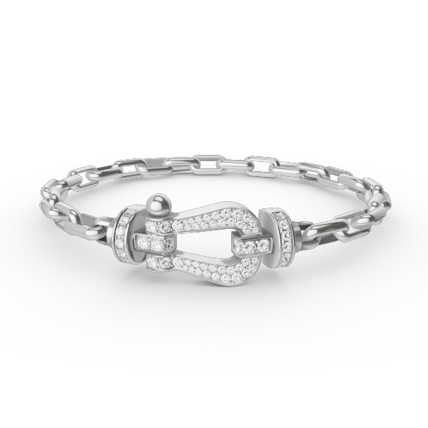 [LunaMar]FORCE LARGE HORSESHOE CLASP METAL BRACELET