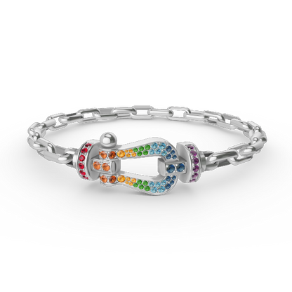 [LunaMar]FORCE LARGE HORSESHOE CLASP METAL BRACELET