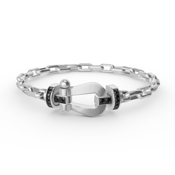 [LunaMar]FORCE LARGE HORSESHOE CLASP METAL BRACELET