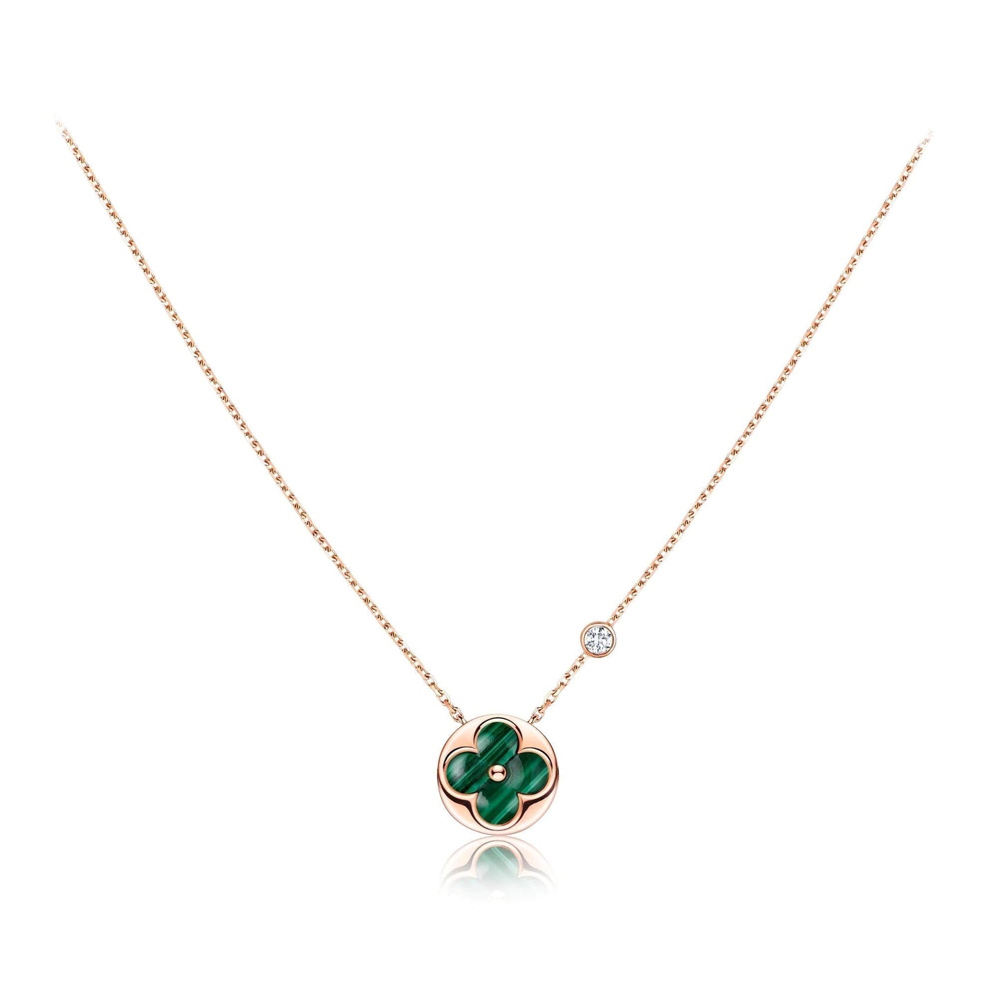 [LunaMar]SUN PEDANT ROSE GOLD 1 DIAMOND NECKLACE