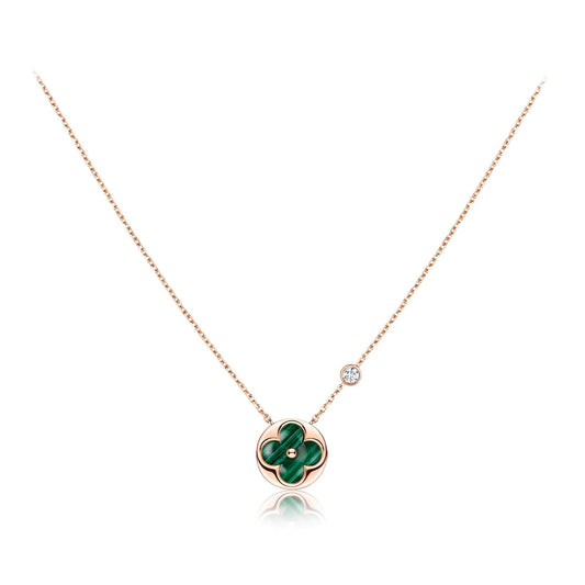 [LunaMar]SUN PEDANT ROSE GOLD 1 DIAMOND NECKLACE