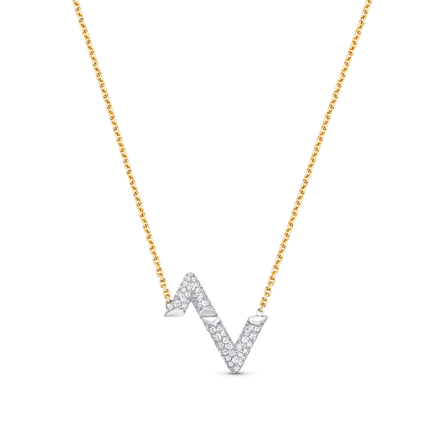 [LunaMar]VOLT SILVER DIAMOND PEDANT NECKLACE