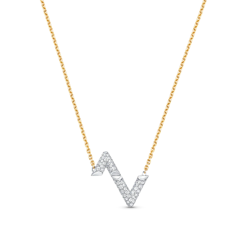 [LunaMar]VOLT SILVER DIAMOND PEDANT NECKLACE