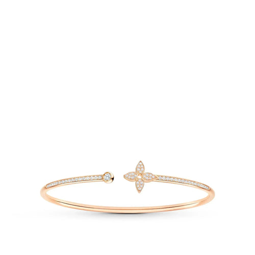 [LunaMar]IDYLLE ROSE GOLD OPEN BRACELET DIAMOND PAVED