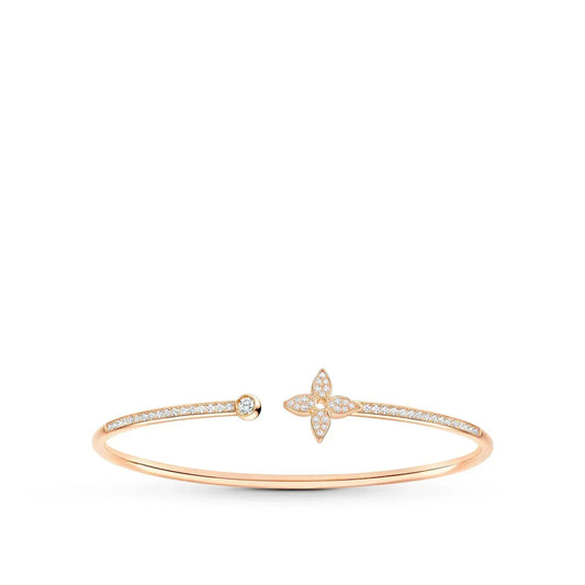 [LunaMar]IDYLLE ROSE GOLD OPEN BRACELET DIAMOND PAVED