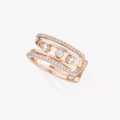 [LunaMar]OPEN MOVE 10-DIAMOND PAVÉ RING