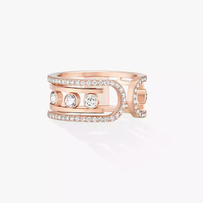 [LunaMar]OPEN MOVE 10-DIAMOND PAVÉ RING