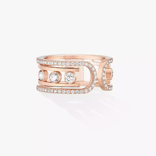 [LunaMar]OPEN MOVE 10-DIAMOND PAVÉ RING