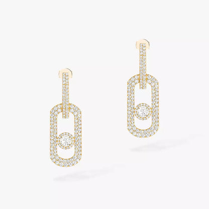 [LunaMar]SO MOVE XL FULL-PAVÉ DIAMOND PENDANT EARRINGS