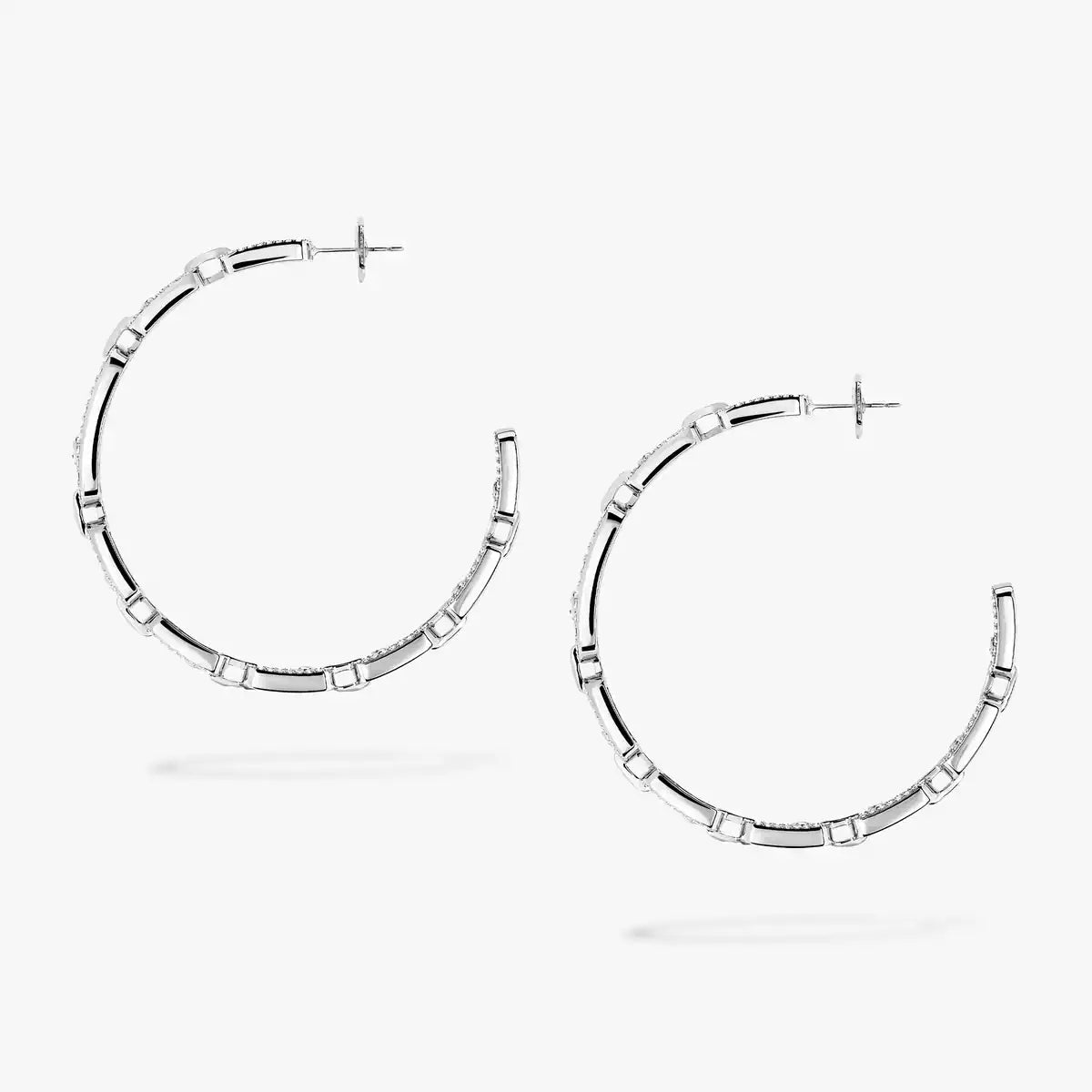 [LunaMar]MOVE LINK KINETIC DIAMOND HOOP EARRINGS