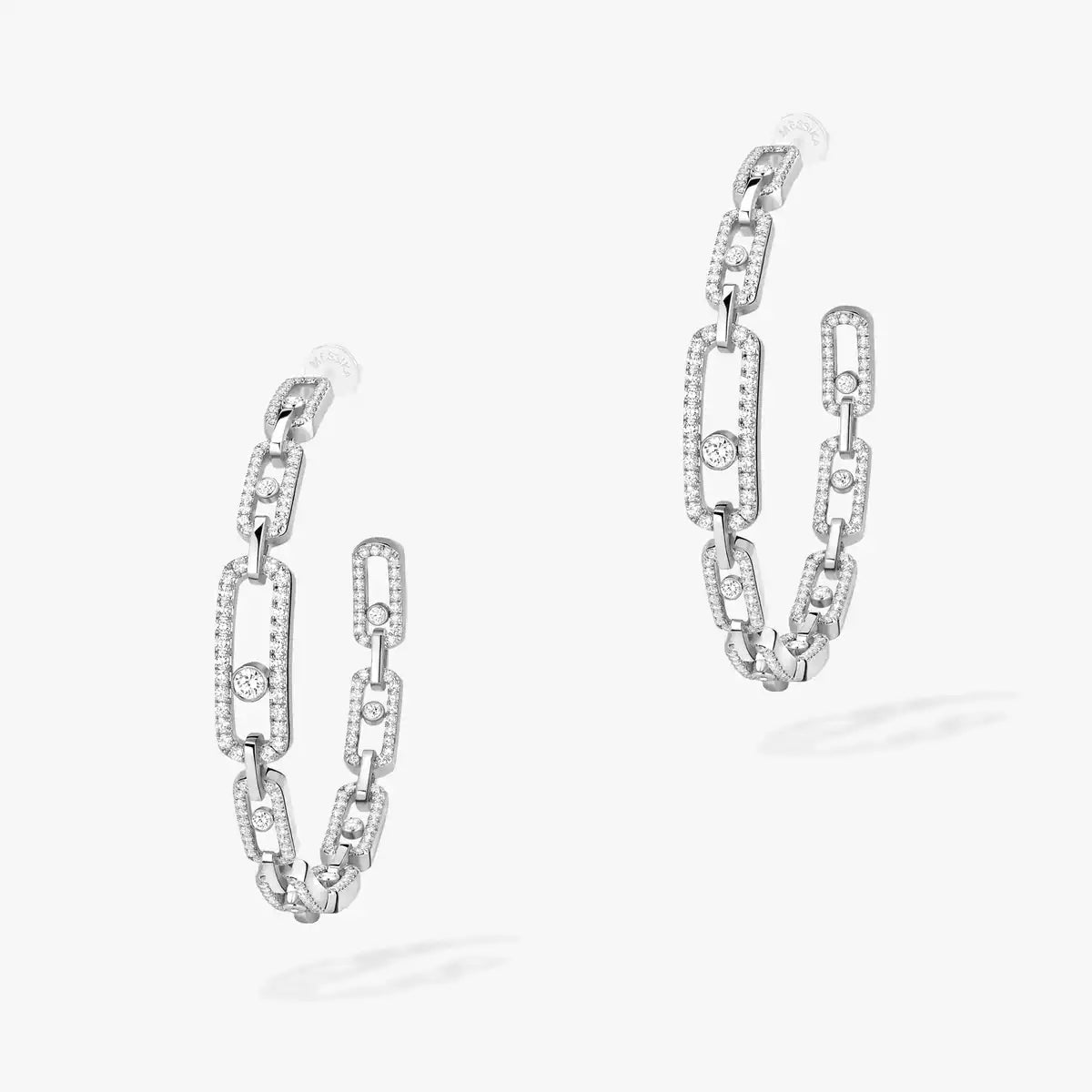 [LunaMar]MOVE LINK KINETIC DIAMOND HOOP EARRINGS
