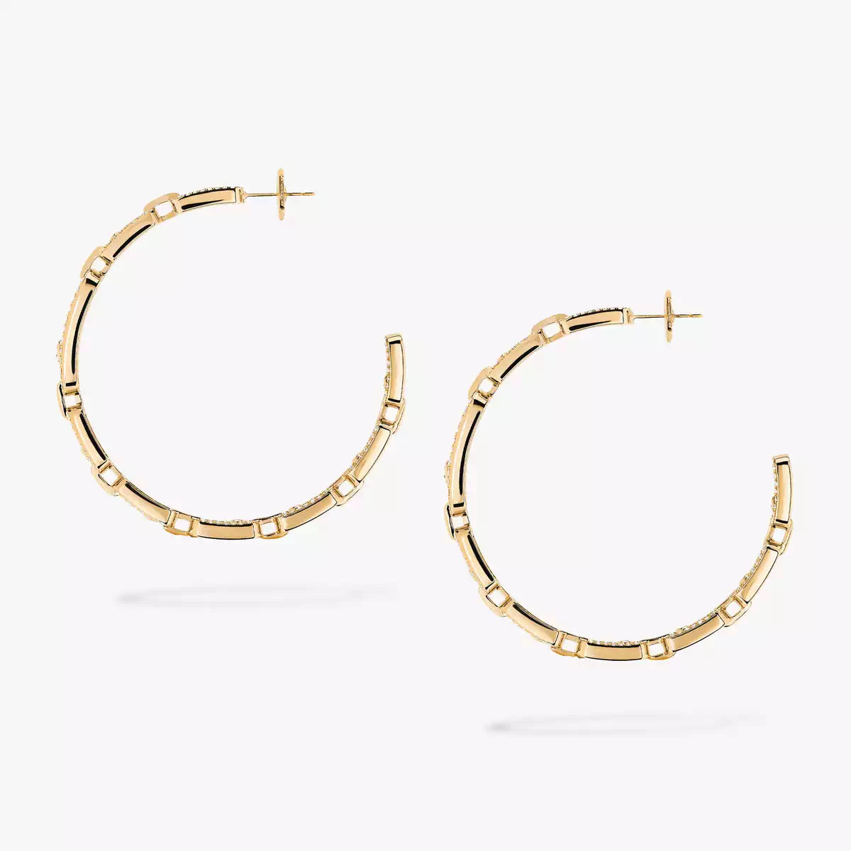 [LunaMar]MOVE LINK KINETIC DIAMOND HOOP EARRINGS