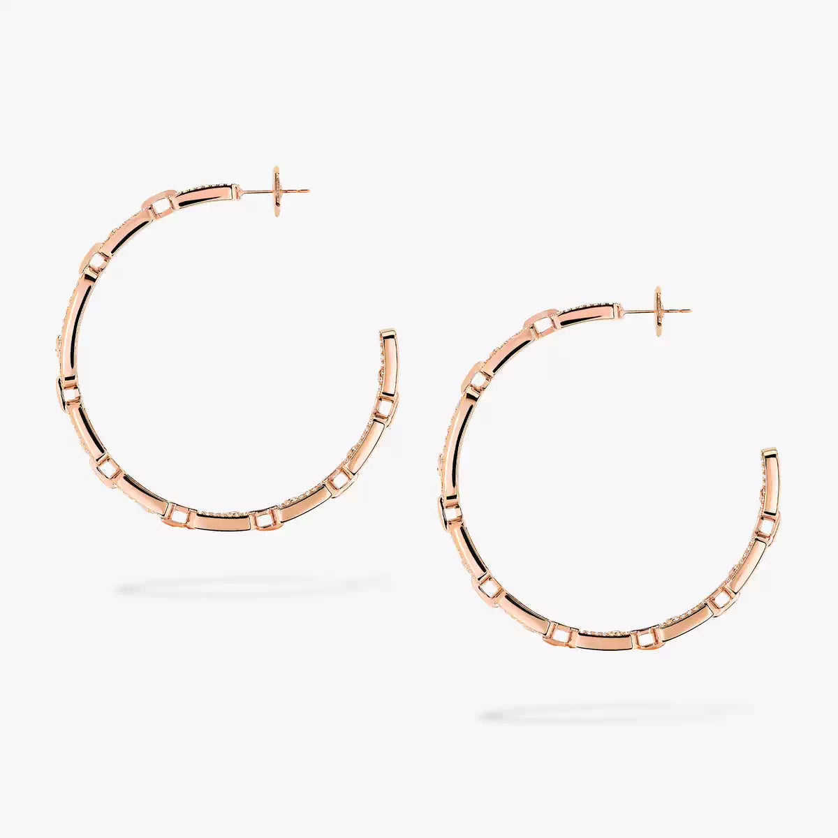 [LunaMar]MOVE LINK KINETIC DIAMOND HOOP EARRINGS