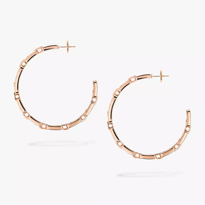 [LunaMar]MOVE LINK KINETIC DIAMOND HOOP EARRINGS