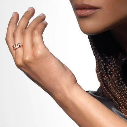 [LunaMar]MOVE NOA PAVÉ DIAMOND INTERLOCKING RING