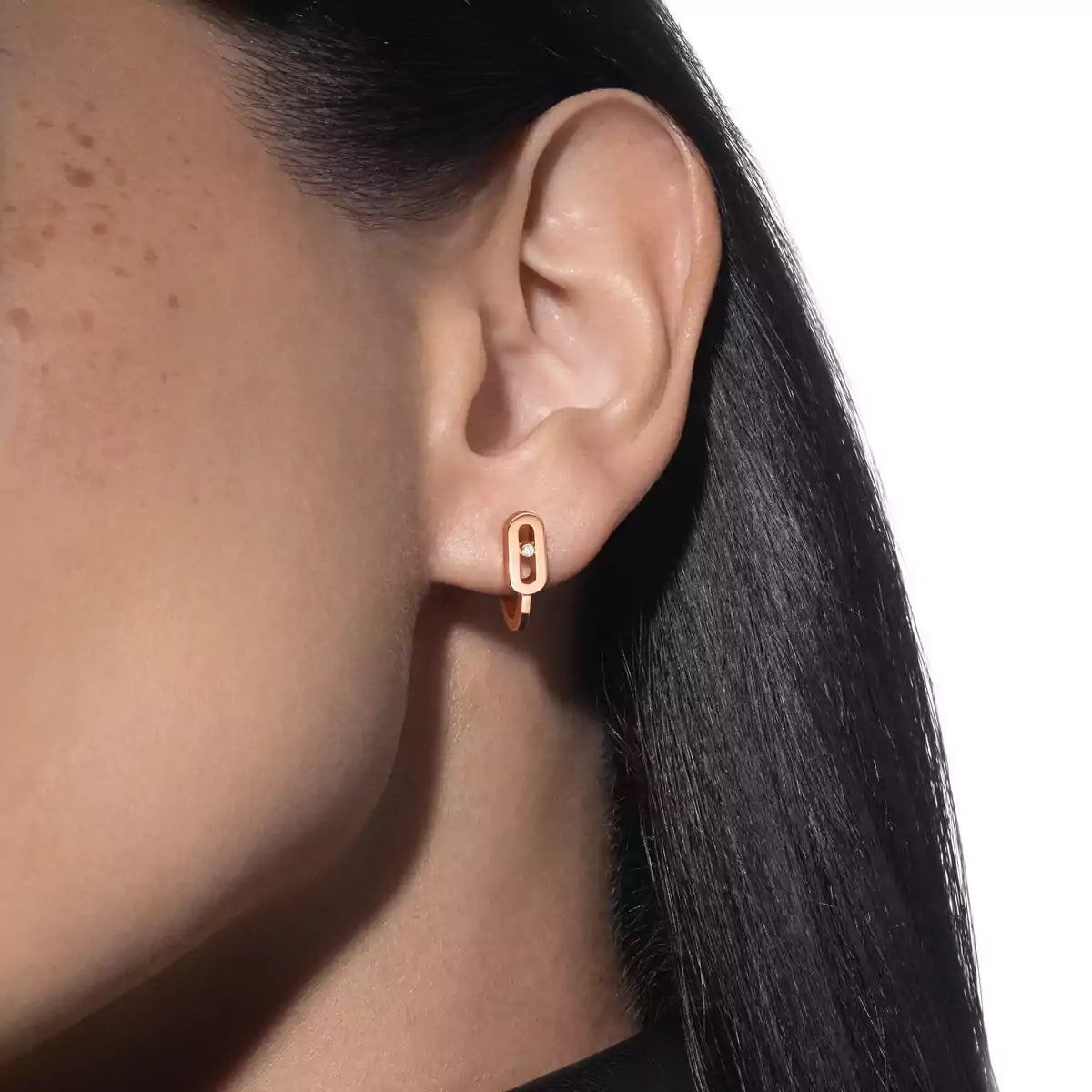[LunaMar]MOVE CLASSIQUE MINI DIAMOND HOOP EARRINGS