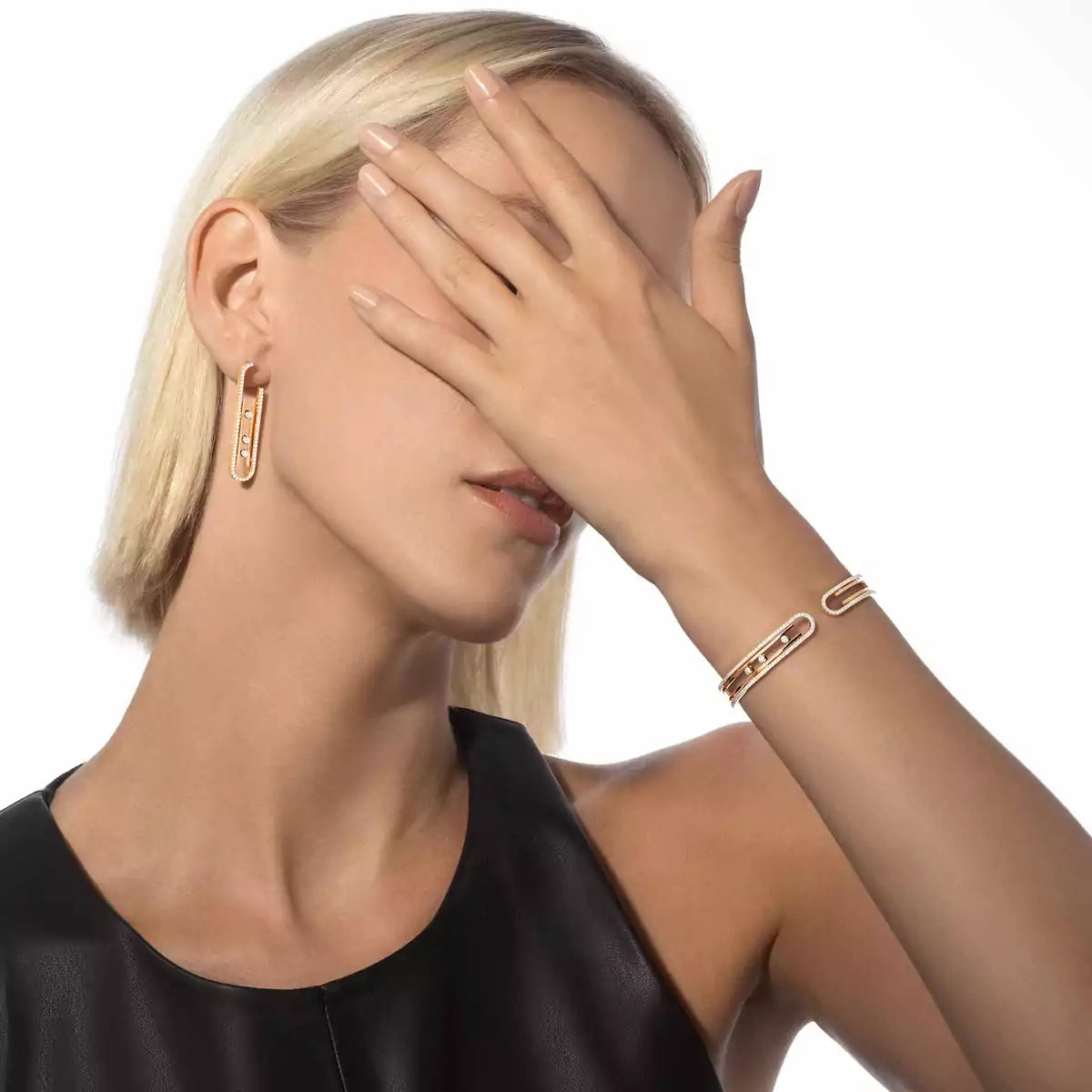 [LunaMar]MOVE KINETIC DIAMOND PENDANT EARRINGS
