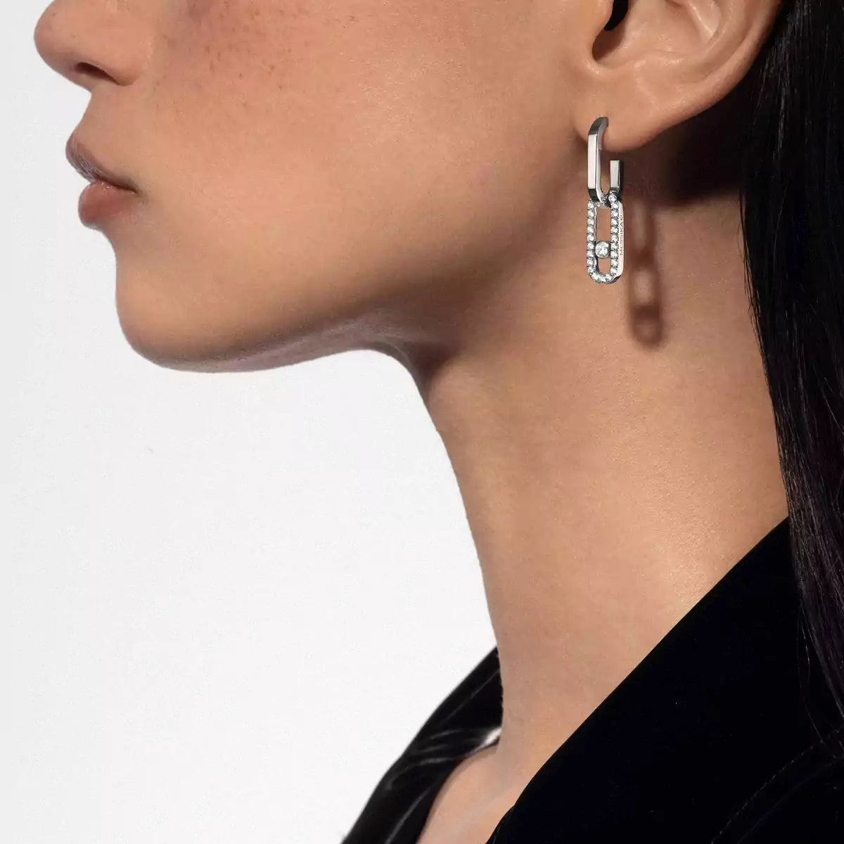 [LunaMar]MOVE LINK KINETIC DIAMOND EARRINGS