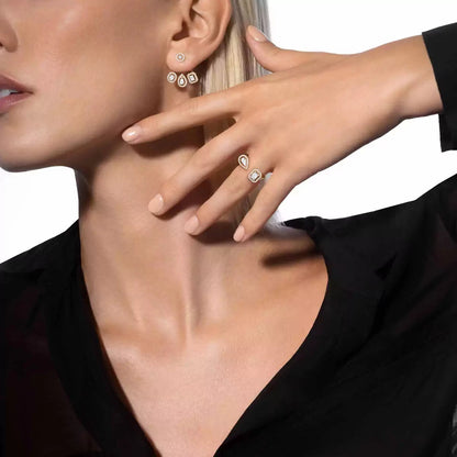 [LunaMar]MY TWIN TRIO DIAMOND EARRINGS