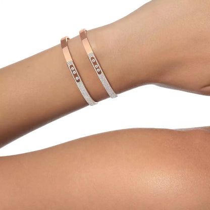 [LunaMar]MOVE NOA PAVÉ DIAMOND BANGLE BRACELET