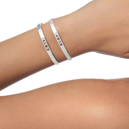 [LunaMar]MOVE NOA PAVÉ DIAMOND BANGLE BRACELET