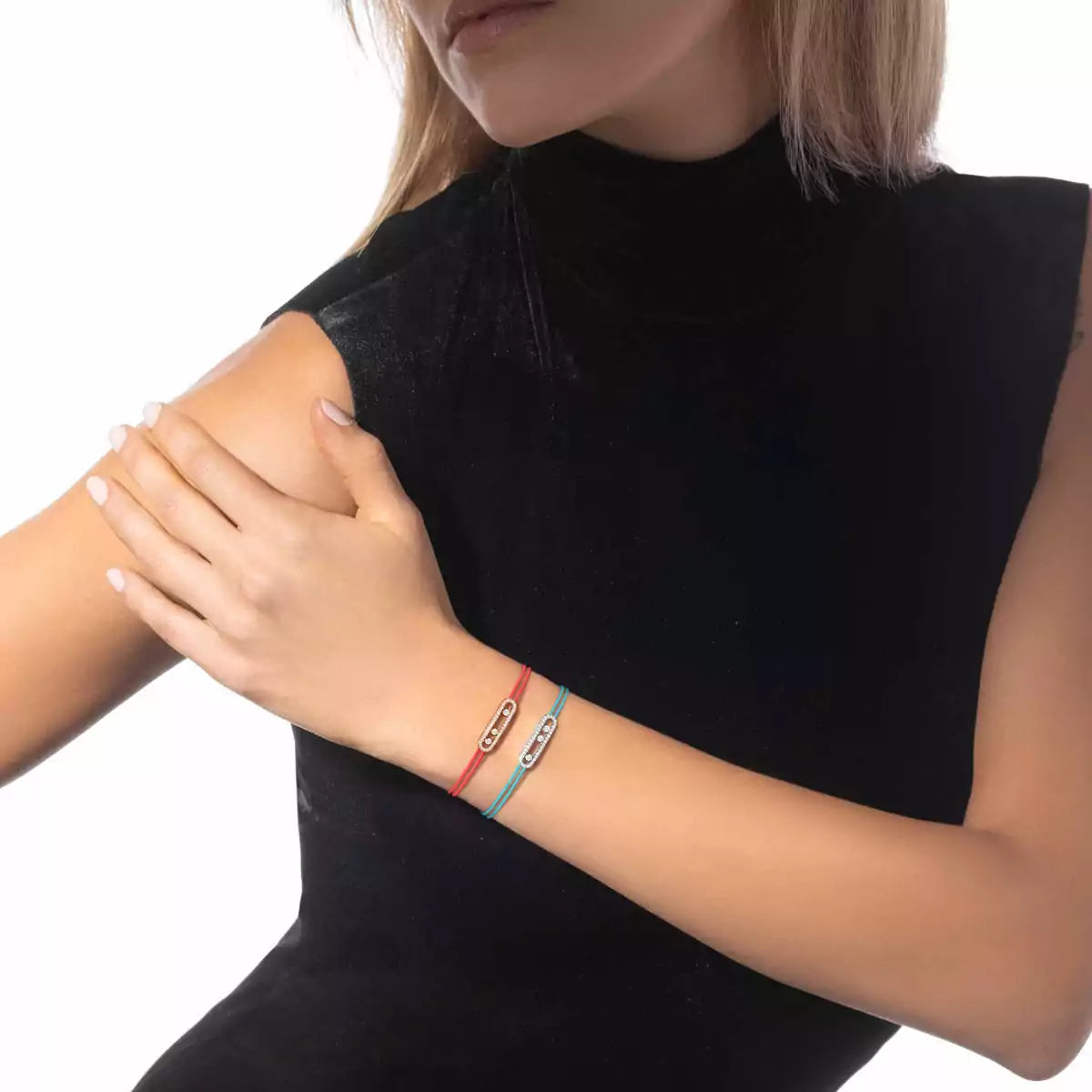 [LunaMar]CARE(S) PAVÉ CORD BRACELET