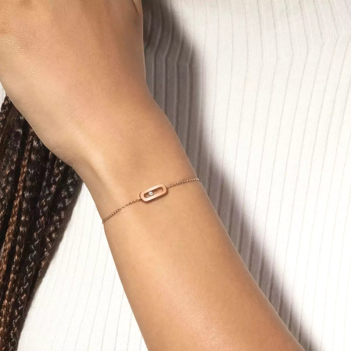 [LunaMar]MOVE UNO SINGLE DIAMOND BRACELET