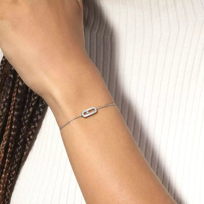 [LunaMar]MOVE UNO SINGLE DIAMOND BRACELET