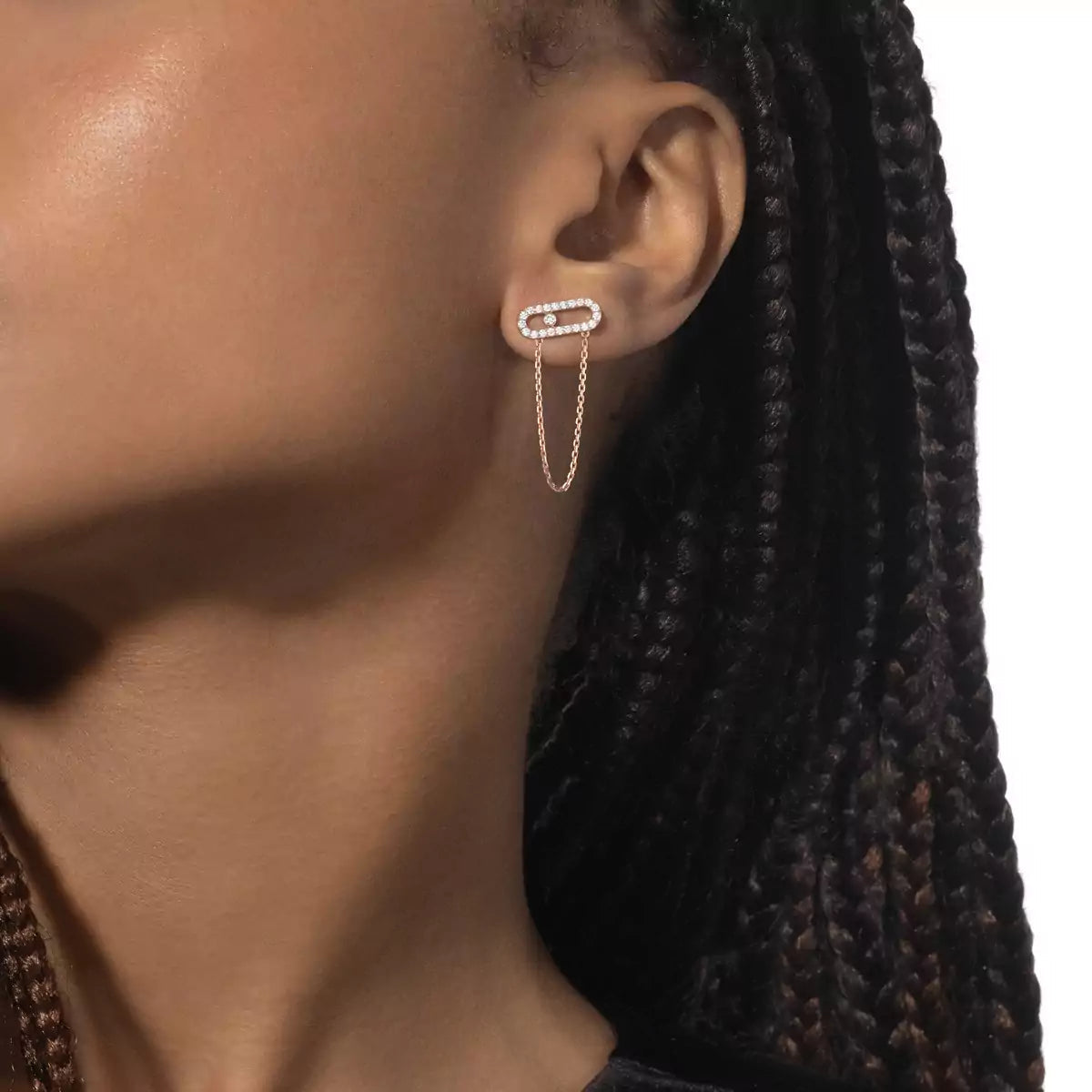 [LunaMar]MOVE UNO ALL DIAMOND STUD EARRINGS