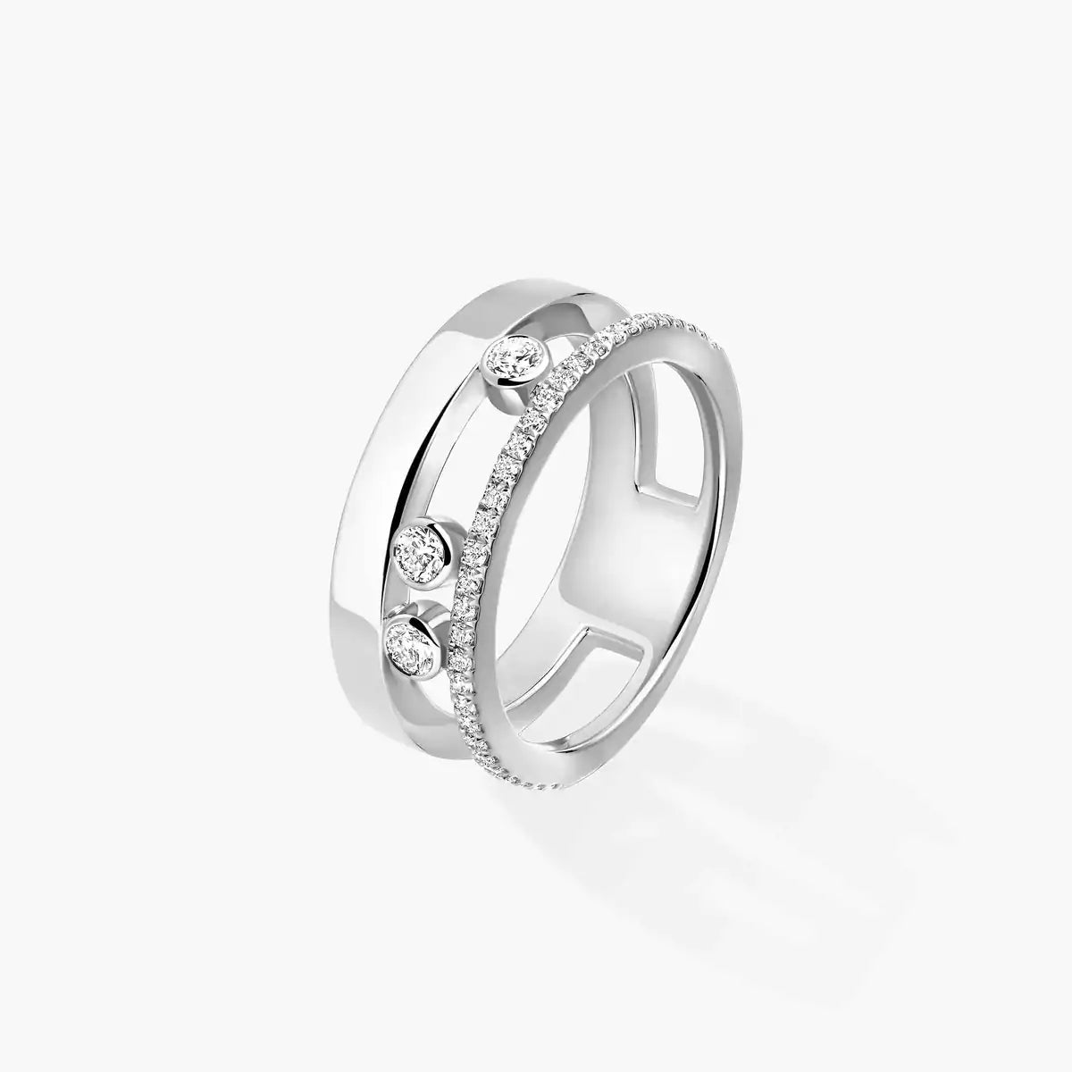[LunaMar]MOVE NOA PAVÉ DIAMOND INTERLOCKING RING