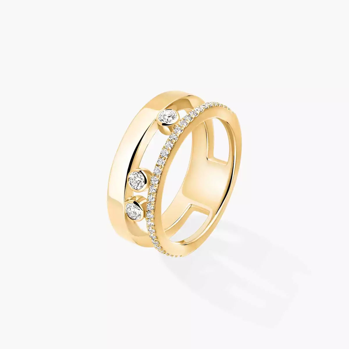 [LunaMar]MOVE NOA PAVÉ DIAMOND INTERLOCKING RING