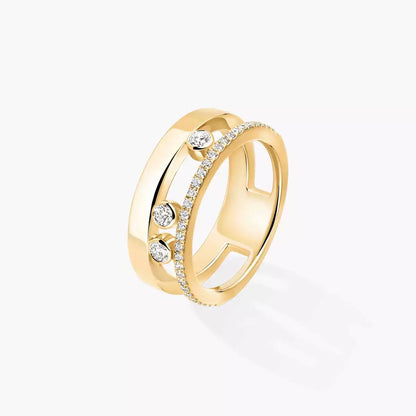 [LunaMar]MOVE NOA PAVÉ DIAMOND INTERLOCKING RING