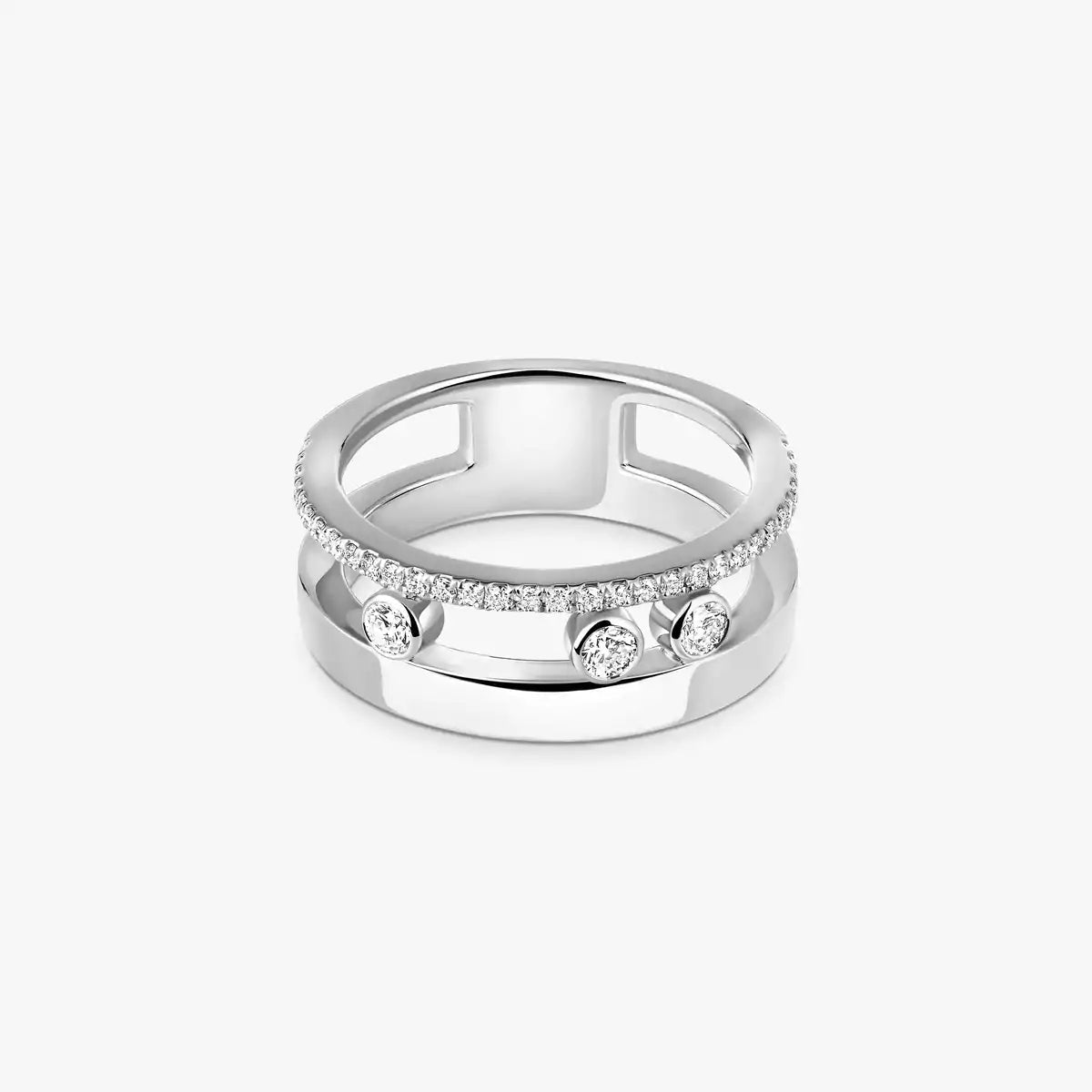 [LunaMar]MOVE NOA PAVÉ DIAMOND INTERLOCKING RING