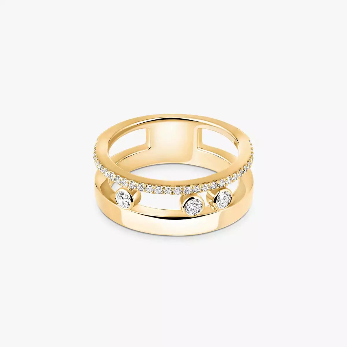 [LunaMar]MOVE NOA PAVÉ DIAMOND INTERLOCKING RING
