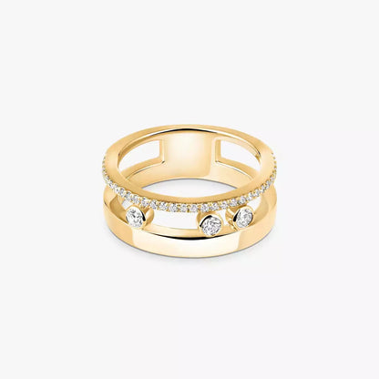 [LunaMar]MOVE NOA PAVÉ DIAMOND INTERLOCKING RING