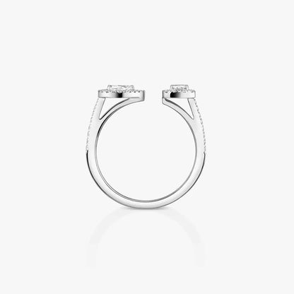 [LunaMar]OPEN SUGAR CUBE & TEARDROP PAVÉ DIAMOND RING