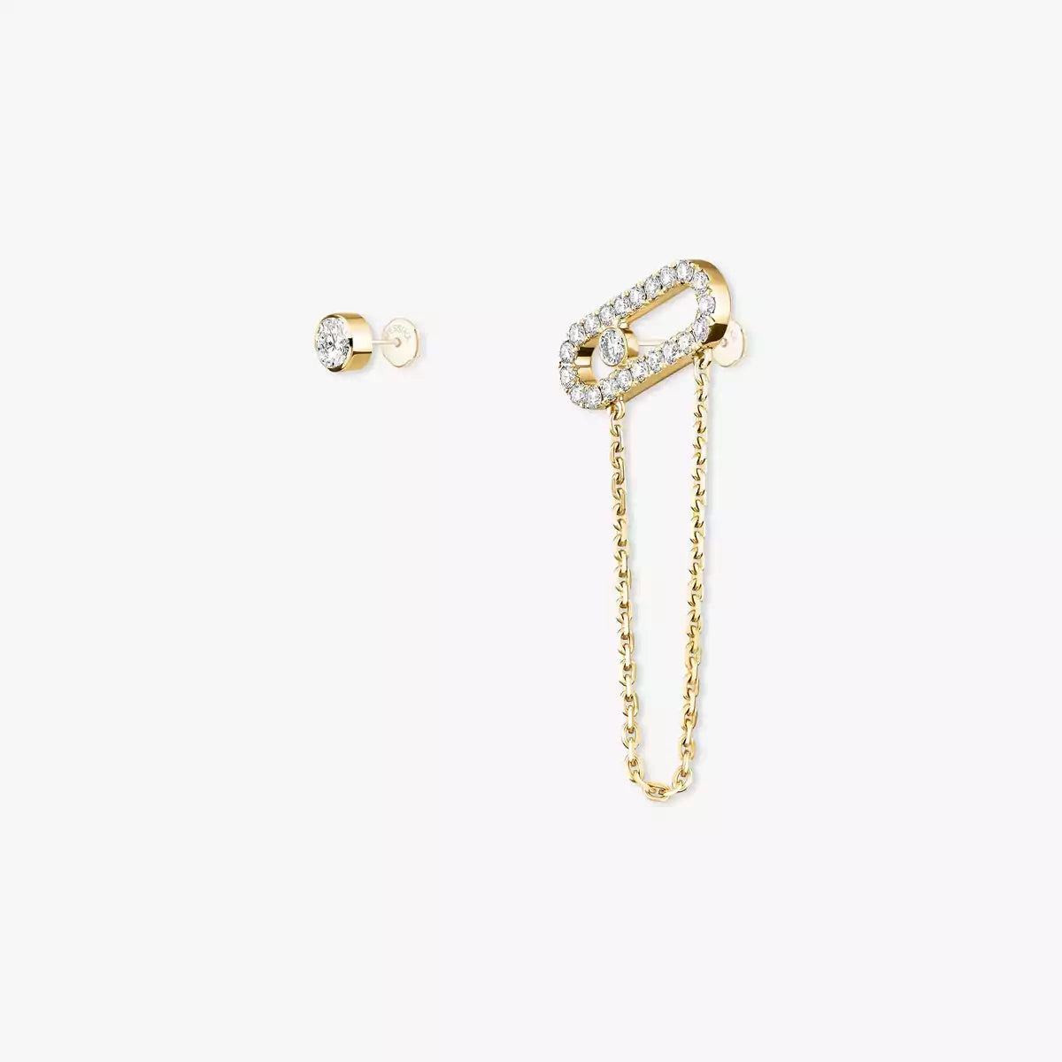[LunaMar]MOVE UNO ALL DIAMOND STUD EARRINGS