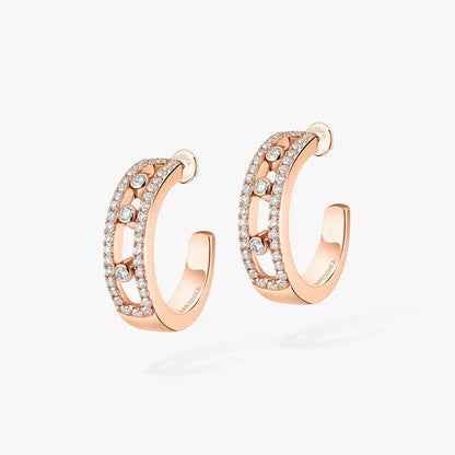 [LunaMar]MOVE PAVÉ DIAMOND HOOP EARRINGS