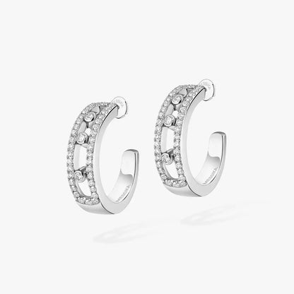 [LunaMar]MOVE PAVÉ DIAMOND HOOP EARRINGS