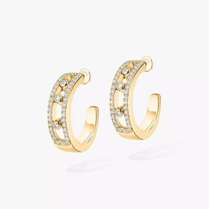 [LunaMar]MOVE PAVÉ DIAMOND HOOP EARRINGS
