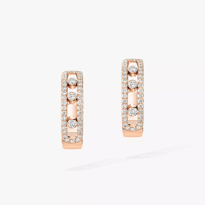[LunaMar]MOVE PAVÉ DIAMOND HOOP EARRINGS