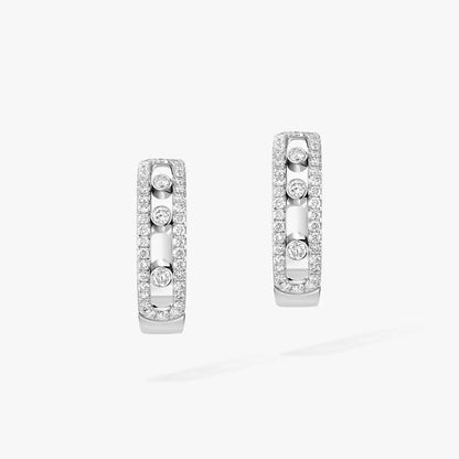 [LunaMar]MOVE PAVÉ DIAMOND HOOP EARRINGS