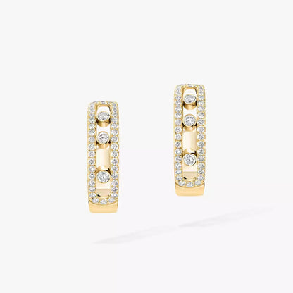 [LunaMar]MOVE PAVÉ DIAMOND HOOP EARRINGS