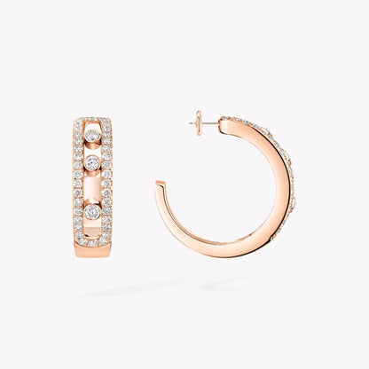 [LunaMar]MOVE PAVÉ DIAMOND HOOP EARRINGS