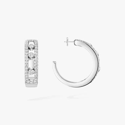 [LunaMar]MOVE PAVÉ DIAMOND HOOP EARRINGS