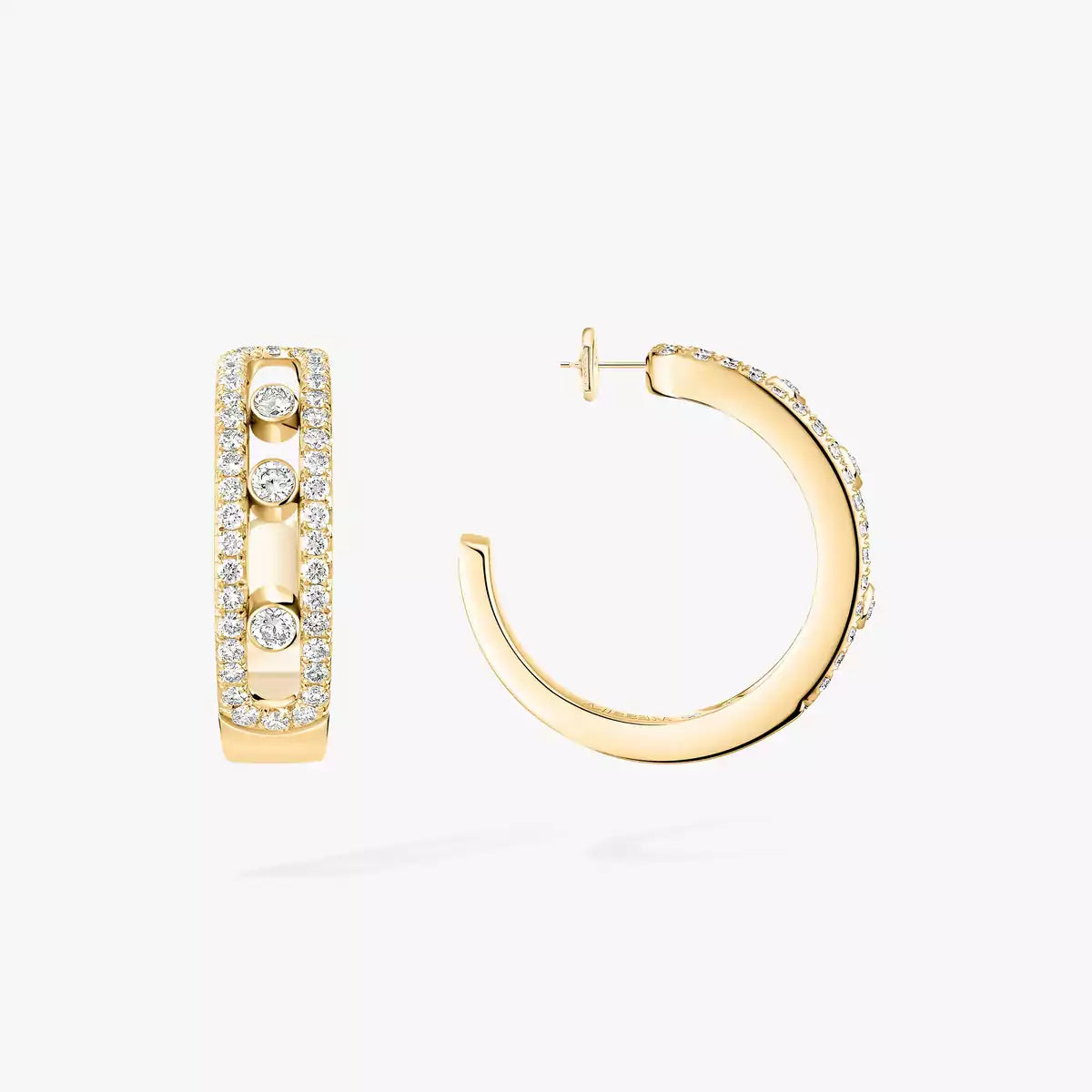 [LunaMar]MOVE PAVÉ DIAMOND HOOP EARRINGS