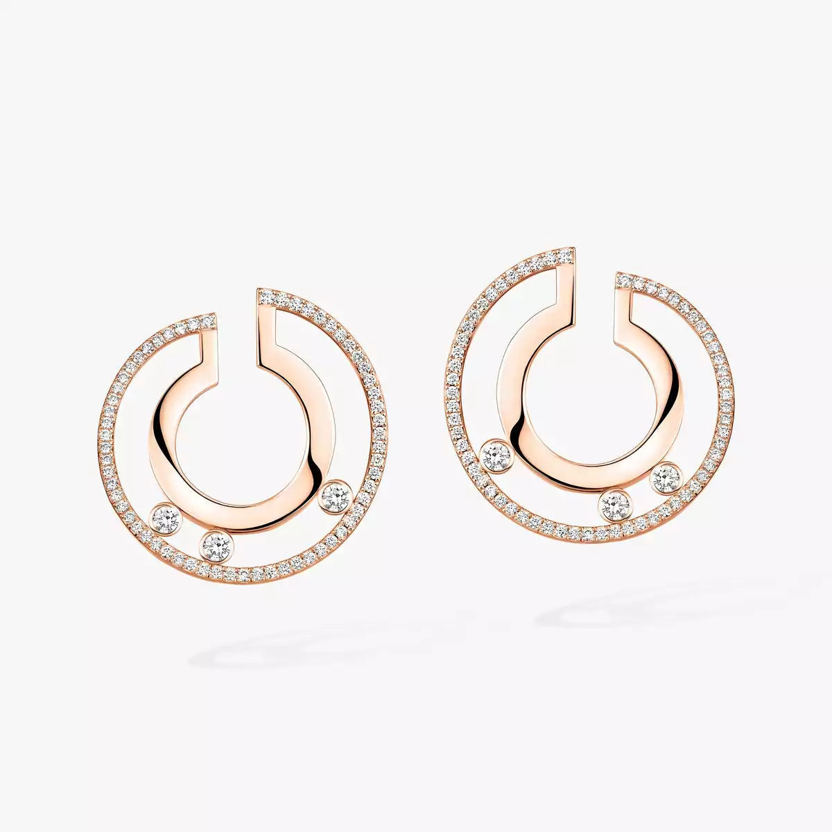 [LunaMar]MOVE ROMANE SMALL DIAMOND HOOP EARRINGS