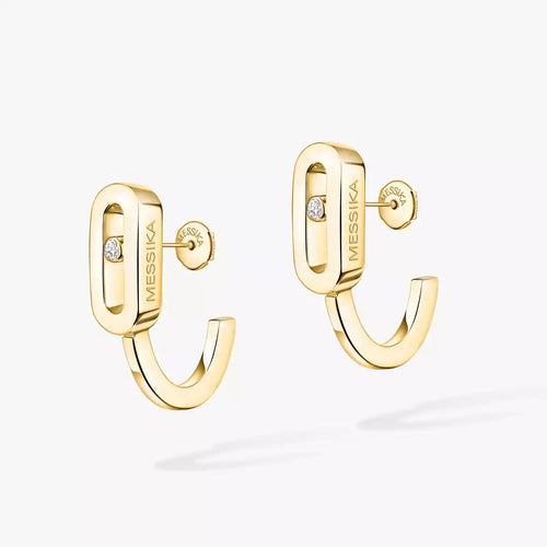 [LunaMar]MOVE CLASSIQUE MINI DIAMOND HOOP EARRINGS