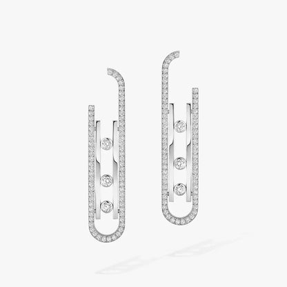 [LunaMar]MOVE KINETIC DIAMOND PENDANT EARRINGS