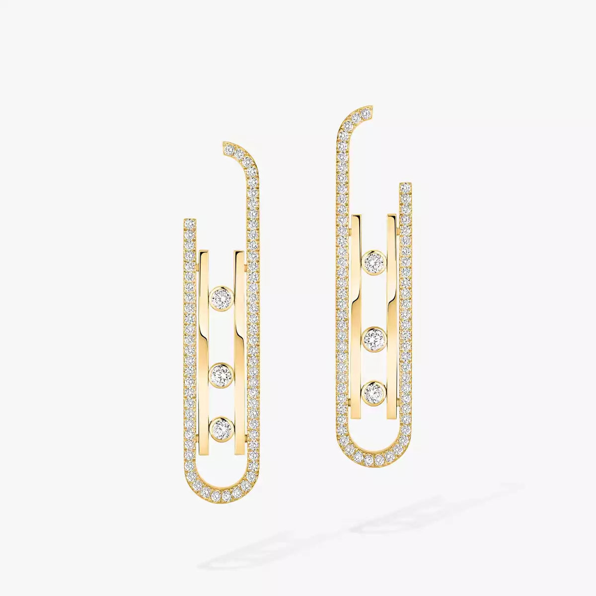[LunaMar]MOVE KINETIC DIAMOND PENDANT EARRINGS